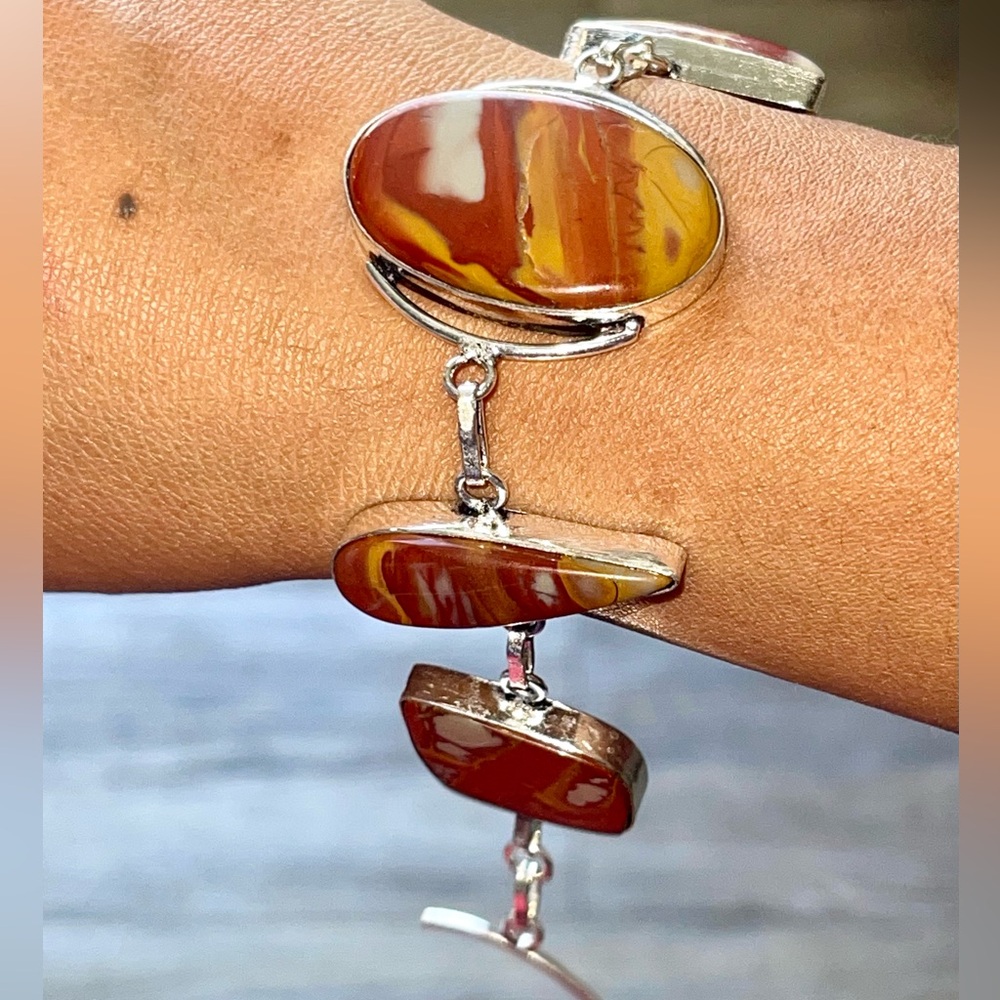 Australian Noreena Mudstone Jasper Bracelet 7 1/2”- 8 1/2”